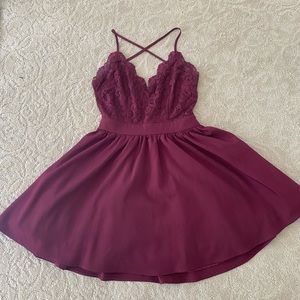 Tobi Maroon Dress